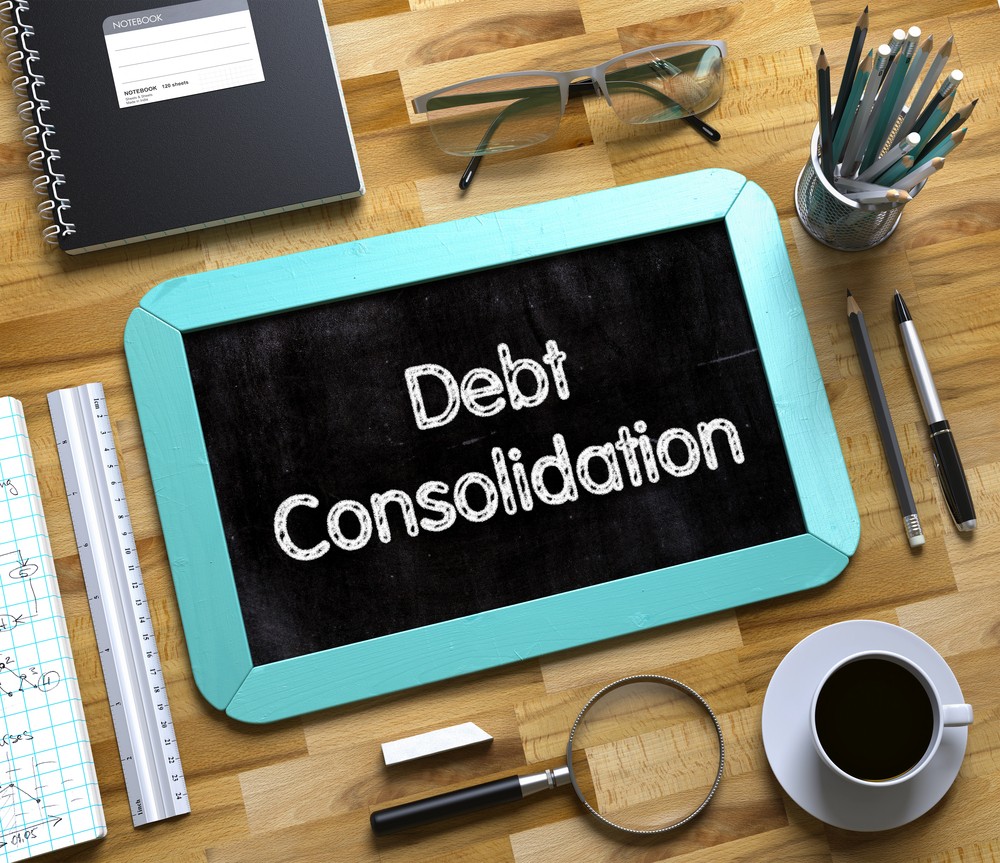 Debt Consolidation on sign